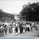 A group comprising doctors, health and public officials gathered on a street in Bombay about to begin the day’s work, during an outbreak of plague.
